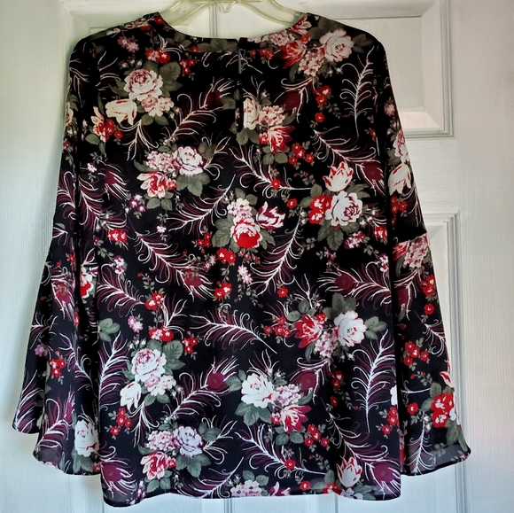 Loft Petite Women's Top Medium Black - Picture 4 of 16